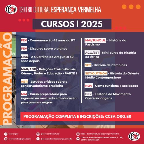 PROGRAMAÇÃO DO CCEV - 2025