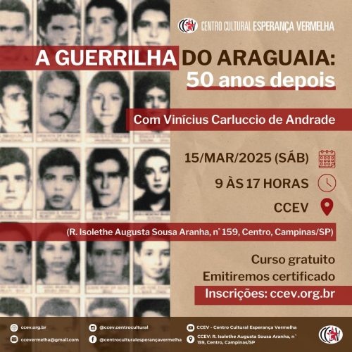 CURSO A GUERRILHA DO ARAGUAIA: 50 ANOS DEPOIS