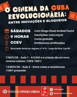 Curso "O cinema da Cuba revolucionária: entre inovações e bloqueios"