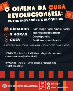 Curso "O cinema da Cuba revolucionária: entre inovações e bloqueios"